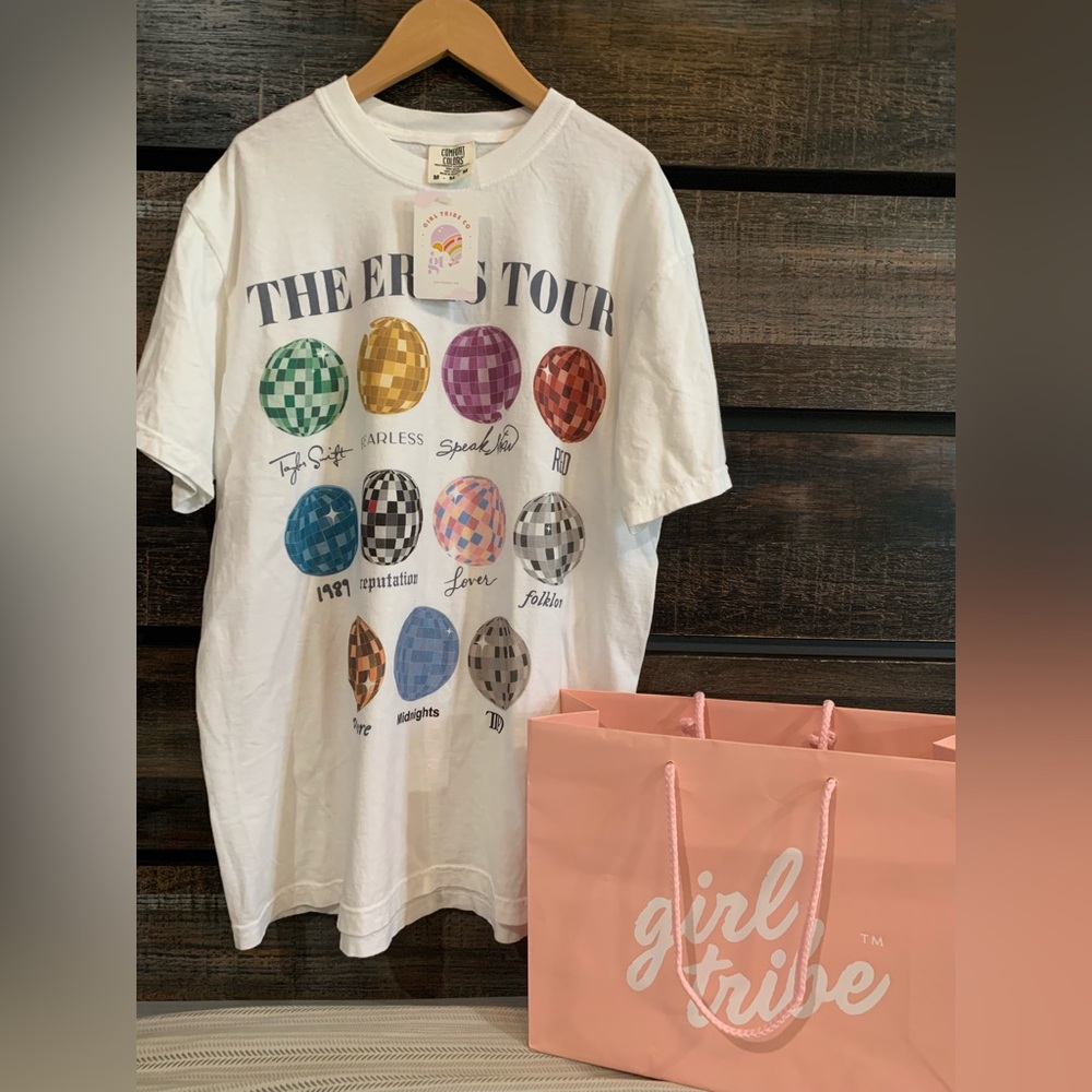 Girl Tribe Taylor swift “The eras tour” mirror ball T-shirt